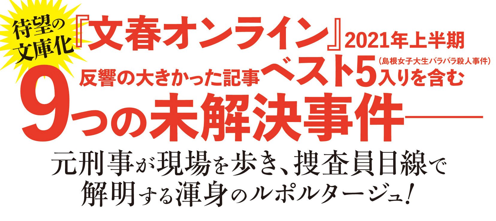迷宮探訪 時効なき未解決事件のプロファイリング